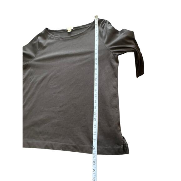 J.Crew Shirt Black Basic Classic Casual Work Crewneck Bell Sleeve Large - Picture 10 of 10